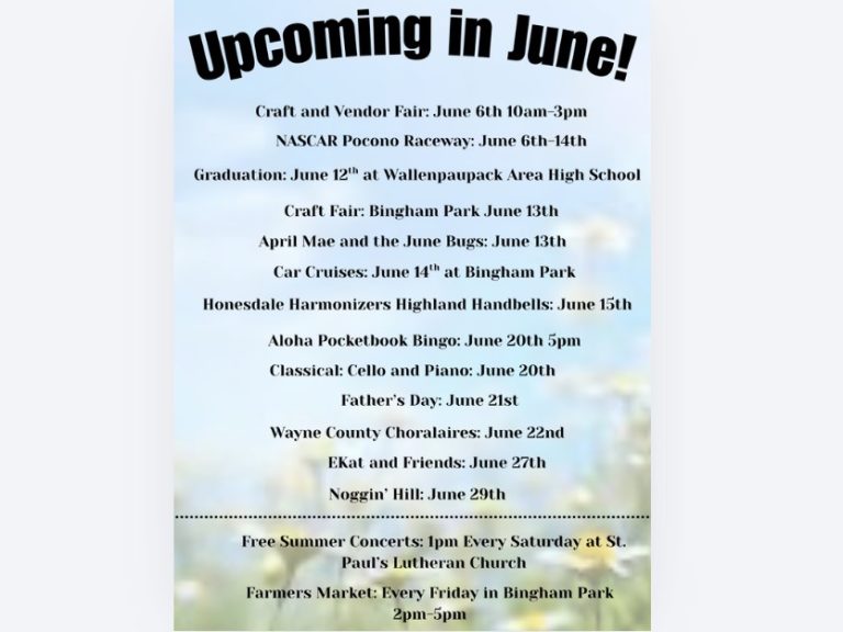 Upcoming Events in June 2026